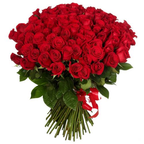 "Розали" - букет из красных роз с доставкой по городу по Абатскому