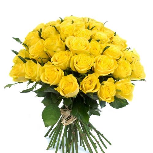 Заказать букет из 35-ти желтых роз с доставкой по Абатскому