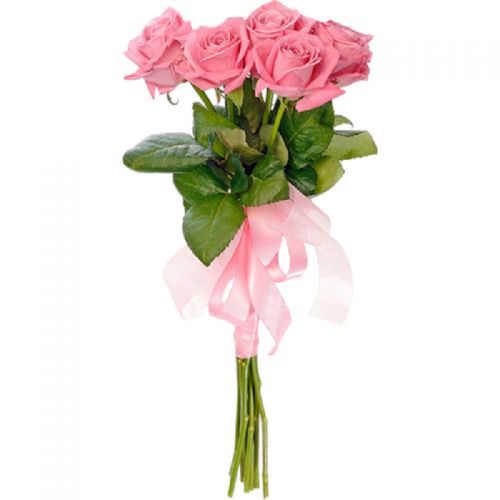 Заказать с доставкой 7 розовых роз по Абатскому